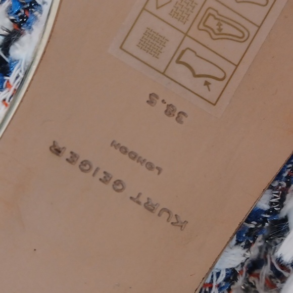 Kurt Geiger London Olive Eye Tweed Crystal Embellished Eye Mules SZ EU 38.5 NEW - Picture 9 of 9